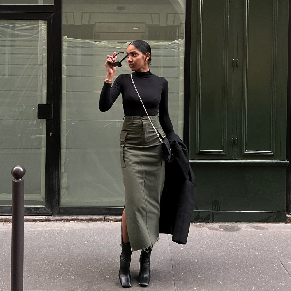 Local European Cargo Skirt - Olive